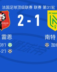 电竞赛事-雷恩2-1南特，隆吉耶破门，勒保罗点射